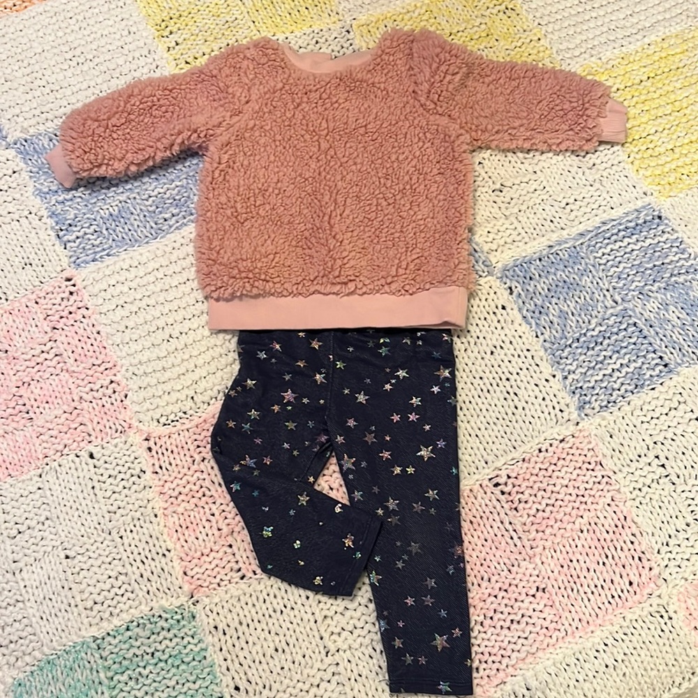 Pippa & Julie,12 mo. Darling pink pullover- soft & comfy. Great Fall & Winter!